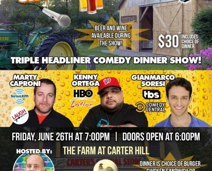 Comedy Dinner Show at The Farm At Carter Hill