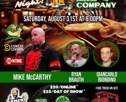 Hanging Hills Comedy Craft Beer Night
