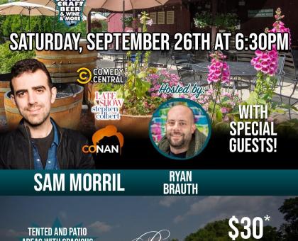 Sam Morril at Priam Vineyards