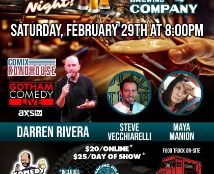 Hanging Hills Comedy Craft Beer Night