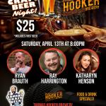 Hooker Comedy Craft Beer Night